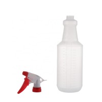 Custom 1000ml Square HDPE Trigger Spray Plastic Packaging Bottle For Cleaning Products