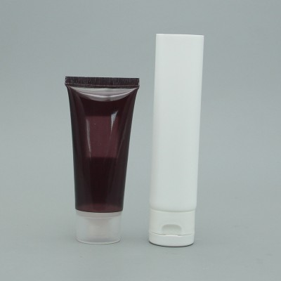 Wholesale White Soft PE Body Cream Transparent Plastic Packaging Tube With Screw Cap